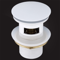 Донный клапан Elghansa WASTE SYSTEMS WBT-122-White для раковины с переливом, белый