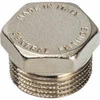 Заглушка 3/4"нр Stout никелированная латунная