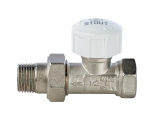 Клапан термостатический со сгоном прямой 1/2" ВР/НР Stout