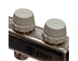 Коллекторная группа Stout SMS-0907 1"х3/4" 10 выходов, с расходомерами