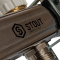 Коллекторная группа Stout SMS-0907 1"х3/4" 10 выходов, с расходомерами