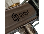 Коллекторная группа Stout SMS-0907 1"х3/4" 10 выходов, с расходомерами
