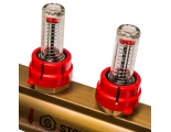 Коллекторная группа Stout SMB-0473 1"х3/4" 10 выходов, с расходомерами