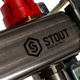 Коллекторная группа Stout SMS-0917 1"х3/4" 10 выходов, с расходомерами