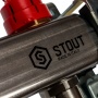 Коллекторная группа Stout SMS-0917 1"х3/4" 10 выходов, с расходомерами
