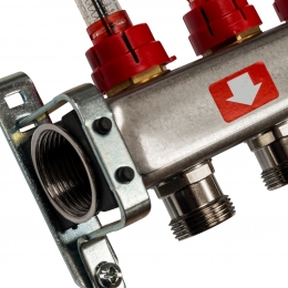 Коллекторная группа Stout SMS-0917 1"х3/4" 11 выходов, с расходомерами