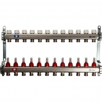 Коллекторная группа Stout SMS-0917 1"х3/4" 12 выходов, с расходомерами