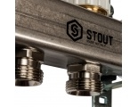 Коллекторная группа Stout SMS-0917 1"х3/4" 12 выходов, с расходомерами