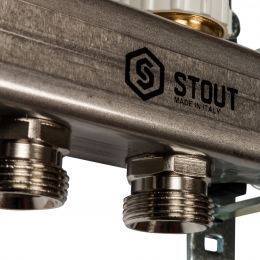 Коллекторная группа Stout SMS-0917 1"х3/4" 12 выходов, с расходомерами