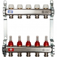 Коллекторная группа Stout SMS-0917 1"х3/4" 5 выходов, с расходомерами