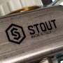 Коллекторная группа Stout SMS-0917 1"х3/4" 8 выходов, с расходомерами