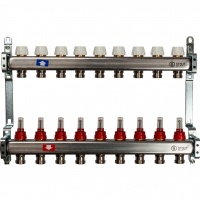 Коллекторная группа Stout SMS-0917 1"х3/4" 9 выходов, с расходомерами