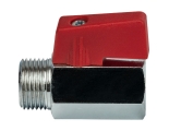 Кран шаровой мини 3/8"НР/ВР Stout флажок красный