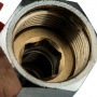 Кран шаровой мини 3/8"НР/ВР Stout флажок красный