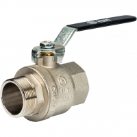 Кран шаровой 1 1/2"ВР/НР Stout полнопроходной рычаг черный