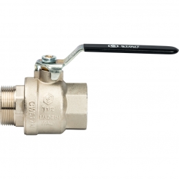 Кран шаровой 1 1/2"ВР/НР Stout полнопроходной рычаг черный