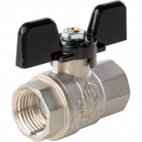 Кран шаровой 1/2"ВР/ВР Stout полнопроходной бабочка черная