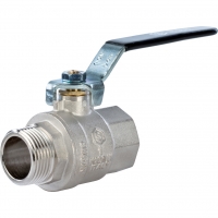 Кран шаровой 1/2"ВР/НР Stout полнопроходной рычаг черный