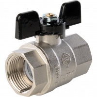 Кран шаровой 1"ВР/ВР Stout полнопроходной бабочка черная