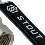 Кран-фильтр шаровой 1"ВР/ВР 500 мкм Stout рукоятка стальная черная