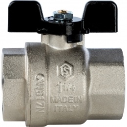 Кран шаровой 1 1/4"ВР/ВР Stout полнопроходной бабочка черная