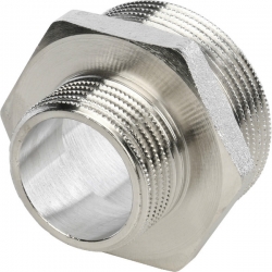 Ниппель 1 1/2"нр х 1"нр Stout переходной никелированный латунный