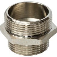 Ниппель 1 1/2"нр х 1 1/4"нр  Stout переходной никелированный  латунный