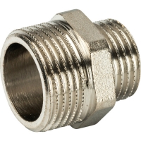 Ниппель 3/4"нр х 1/2"нр Stout переходной никелированный латунный