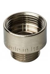 Переходник 3/4"вр х 1/2"нр Stout никелированный латунный