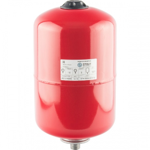 Расширительный бак Stout STH-0004 для системы отопления 12 л красный 5 bar 100°С верхнее 3/4" купить в интернет магазине Санрай73