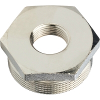 Футорка 1 1/2"нр х 3/4"вр Stout никелированная латунная