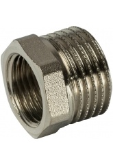 Футорка 1/2"нр х 3/8"вр Stout никелированная латунная