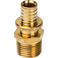 Переходник 16мм х 1/2"нр Stout аксиальный для труб из сшитого полиэтилена