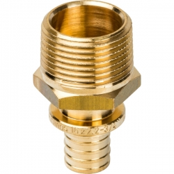 Переходник 16мм х 3/4"нр Stout аксиальный для труб из сшитого полиэтилена