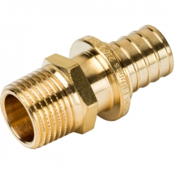 Переходник 20мм х 1/2"нр Stout аксиальный для труб из сшитого полиэтилена