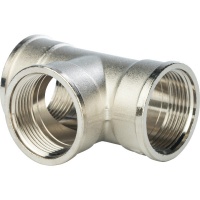 Тройник 1 1/4"вр Stout никелированный латунный