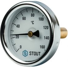 Термометр погружной Stout 63мм, 160°C, гильза 50мм, 1/2"нр, биметаллический