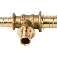 Тройник 20мм х 16мм х 16мм Stout аксиальный для труб из сшитого полиэтилена