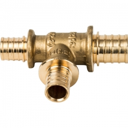 Тройник 20мм х 16мм х 16мм Stout аксиальный для труб из сшитого полиэтилена