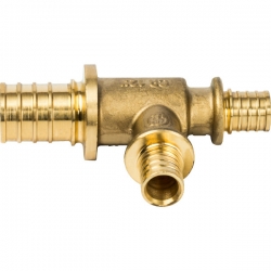 Тройник 25мм х 16мм х 16мм Stout аксиальный для труб из сшитого полиэтилена