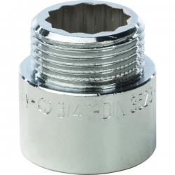 Удлинитель 3/4"ВН х 20мм Stout хромированный латунный