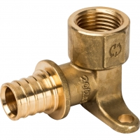 Угольник 20мм х 1/2"вр Stout аксиальный с креплением для труб из сшитого полиэтилена