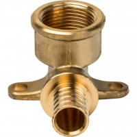 Угольник 20мм х 3/4"вр Stout аксиальный с креплением для труб из сшитого полиэтилена