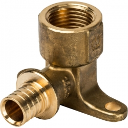 Угольник 16мм х 1/2"вр Stout аксиальный с креплением для труб из сшитого полиэтилена