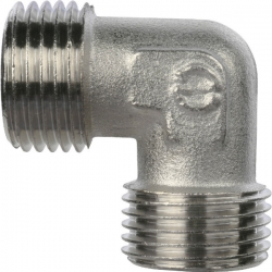 Угольник 1/2"нр Stout никелированный латунный