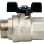 Кран шаровой 1 1/4"ВР/НР Stout полнопроходной бабочка черная
