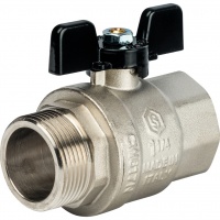 Кран шаровой 1 1/4"ВР/НР Stout полнопроходной бабочка черная