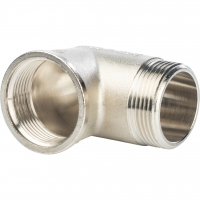 Угольник 1 1/4"вр х 1 1/4"нр Stout никелированный латунный