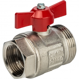 Комплект для коллектора STOUT 1” прямые шаровые краны с термометрами