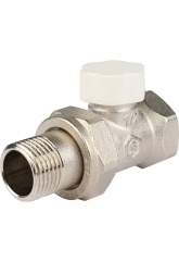 Клапан запорно-балансировочный со сгоном прямой 1/2" ВР/НР Stout